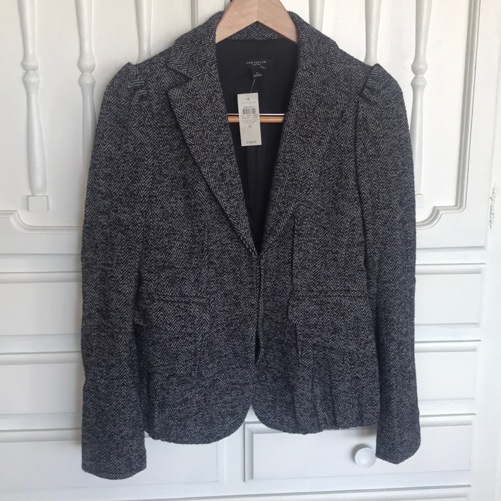 NWT Ann Taylor Tweed Coat Jacket Size 0